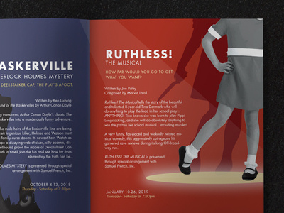 Ruthless! design illustration magazine design poster art poster design print layout theater