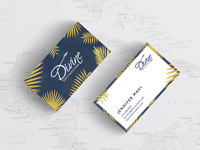 Divine Destinations Business Cards business card design logo deisgn print layout travel tropical