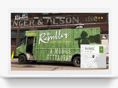 Rambler Website Mockup food truck logo deisgn mobile responsive restaurant vehicle wrap vinyl wrap web design website website design wrap wrap design