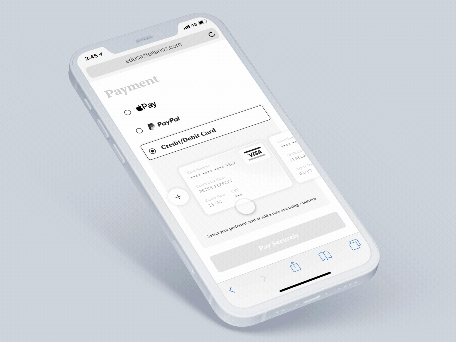 Saved Cards v3 - Payment - Checkout