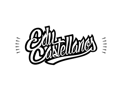 Educastellanos Hand Lettering Logo black branding corporate design educastellanos hand lettering identity logo long type white