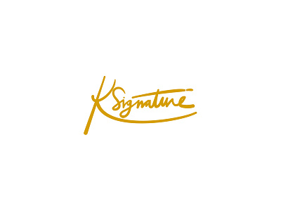 KSignature Logotype (Hand-drawn) custom gold handdrawn handwritten logo logotype signature