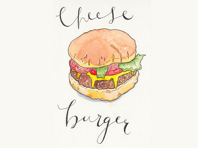 Cheese Burger Spot Illustration