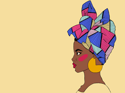 African Headwrap/ Turban illustration activist digital illustration digital illustrations fashion fashion illustration fashion illustrator illustration ink drawing traditional dress