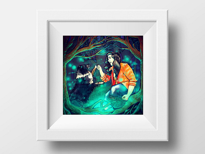 Mystical Companions digital illustration illustration