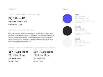 Brand Guide #1 brand colours guide typography ui ux