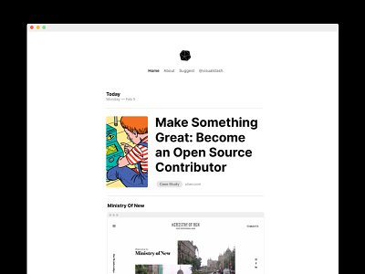 Feed articles clean feed inspiration minimal ui ux web