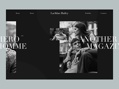 Lachlan Bailey | Photographer's website, concept fashion landing main page parallax personal photographer uidesign website