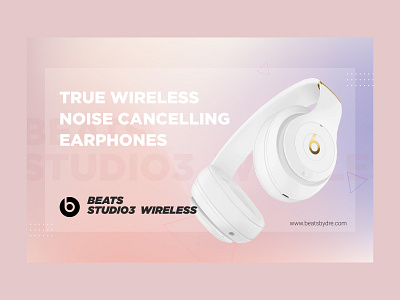 Beats banner ad banner beats colorful colors design earphones gradient headphones nice product ui uidesign