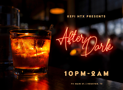 KEFI After Dark branding graphic design logo