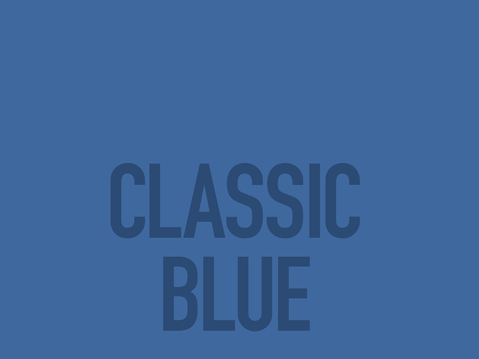 Pantone color of 2020 - Classic Blue