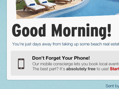 Beachy Email Newsletter beach blue email interstate wishiwasthere