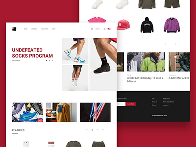 UNDEFEATED — Homepage concept clean dailyui gallery layout minimal sketch slider typography undefeated undftd website