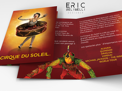 Printed Folder canada cirque cirque du soleil folder frances printed red web yellow