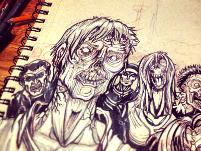 Zombie Apocalypse Survival Guide apocalypse character drawing illustration ink sketch zombie