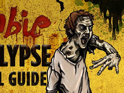 Zombie Apocalypse Survival Guide Promo apocalypse book character design drawing guide illustration illustrator monster survival vector zombie
