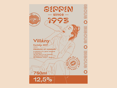 custom wine label graphicdesign illustration typography