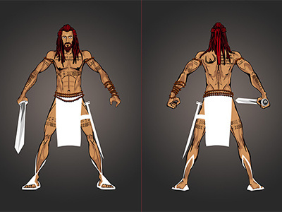 Yogarrior character design concept art medieval mmorpg video game warrior