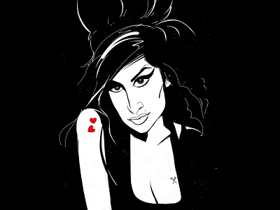 Amy Winehouse amy winehouse illustration illustrator index finger sketch