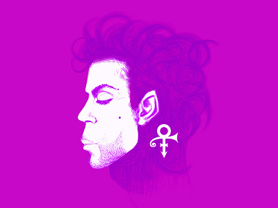 Prince illustration illustrator portrait prince purple rain sketch