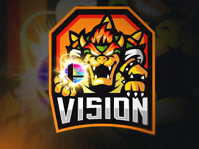 vision2 art bowser branding characters cool design esports esports logo esports mascot gaming logo illustration logo mascot smash bros sports sports logo typography vector