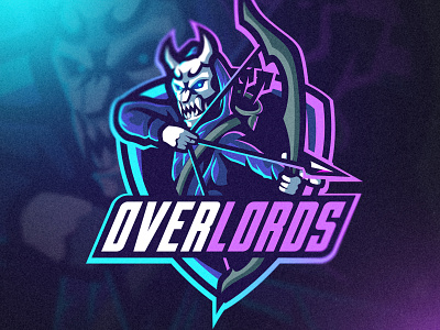 Overlords mascot logo design art artwork blue bold branding cool design esports gaming logo illustration logo mascot purple sports twitch typography vector