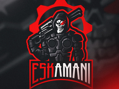ESKAMANI black bold branding cool design esports gaming logo graphic design illustration logo mascot red vector