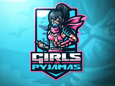 GIRLS in PYJAMAS branding cool design esports gaming logo illustration logo mascot ui vector