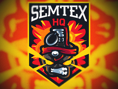 SEMTEX HQ branding cool design esports explosion gaming logo graphic design illustration logo mascot tactical ui vector