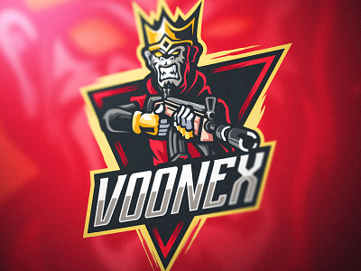 VOONEX branding cool design esports fortnite gaming logo illustration logo mascot monkey tactical ui vector