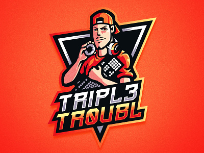 TRIPL3 TR0UBL branding cool design esports gaming logo illustration logo mascot ui