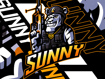 SUNNY - Tactical Tiger Mascot animal branding cool design esports gaming logo graphic design illustration logo mascot ui vector