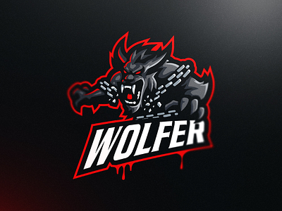 Fenrir Mascot logo Design art branding cool esports gaming illustration logo mascot sports wolf