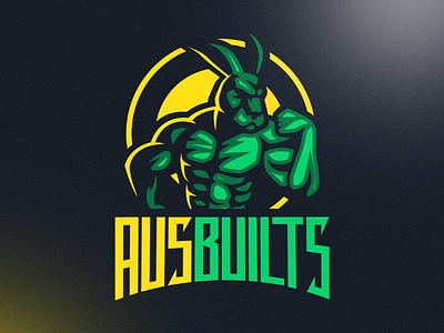 AusBuilts Fitness art branding cool illustration kangaroo logo mascotlogo sportslogo