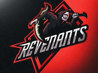 Revenants Mascot Logo Design ai art branding cool design esports gaming logo icon illustration logo mascot mascot logo red sports twitch typography ui ux vector