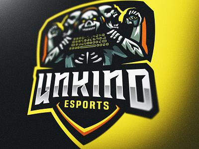 Unkind Esports bold branding cool esports gamers gaming gaming logo icon illustration logodesign mascot sports logo streamers team logo twitch typohraphy ui vector