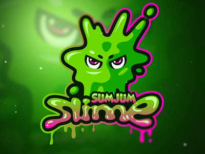 Slime Mascot logo art artwork branding cool design gaming logo green illustration logo mascot mascot logo typography vector