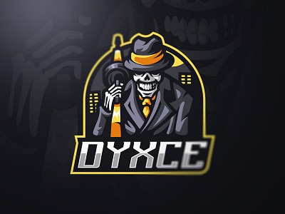 Mafia Mascot logo - DYXCE art black bold branding cool design esports gaming logo illustration logo mafia mascot sports sportslogo teamlogo typography vector yellow