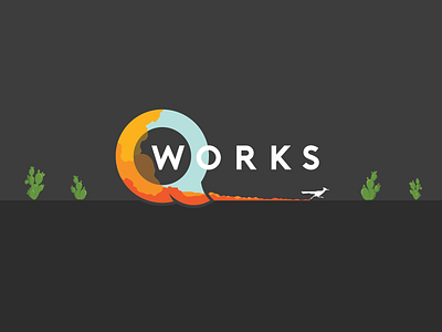 Qworks albuquerque art bird branding cacti cactus color desert design illustration logo logo design logos qworks road runner vector