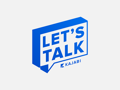 Let's Talk | Kajabi branding design illustration logo vector