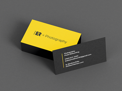 ER Photography Business Card branding business card clean design logo logo design simple typography vector