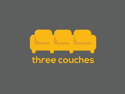 Three Couches couch graphic design icon logo logotype mark symbol three
