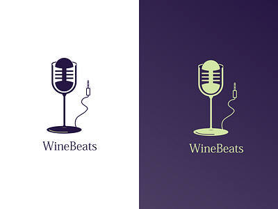 WineBeats Logo concept adobe xd branding clean design icon illustration logo minimal ui ux
