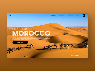 Travel Web UI morocco tourist travel ui user interface web design
