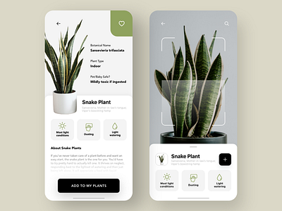 Plant AR UI design