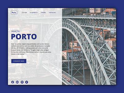 PORTO - Landing Page Concept city design figma web design website website design