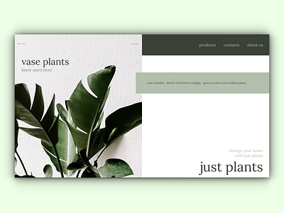 just plants - Full Page eCommerce Website design figma html plants ux web web design webdesign website website design