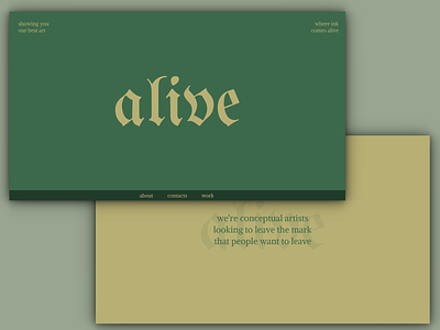 alive - Website Concept business card design figma ui ux web web design webdesign website website design