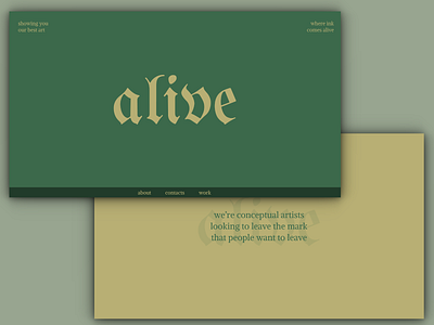 alive - Website Concept