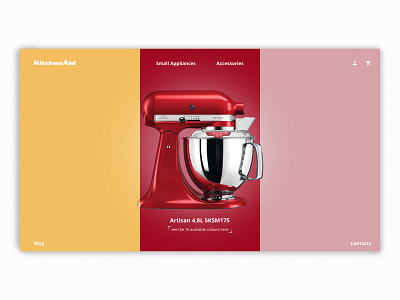 KitchenAid Colours brand branding design figma kitchen kitchenaid minimalism ui ux web web design webdesign website website design